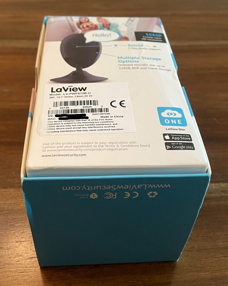 LaView ONE Dot 1080P Wireless Indoor Surveillance Camera (Black) - Image 3 of 4