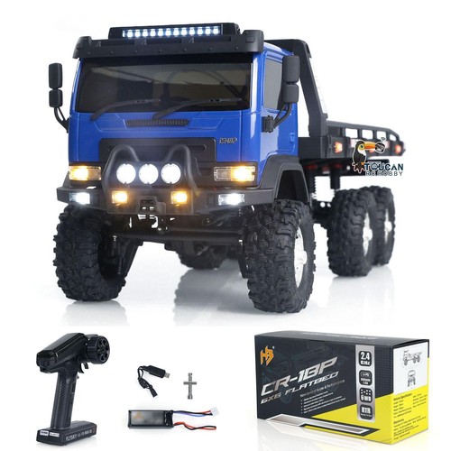 1/18 CR18P Flatbed Truck 6x6 RTR 2-Speed RC Rock Crawler Off-Road Car W/ Light - Picture 6 of 12