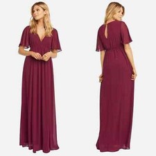 Show Me Your Mumu Emily Empire Waist Maxi Dress Merlot NEW US Size M