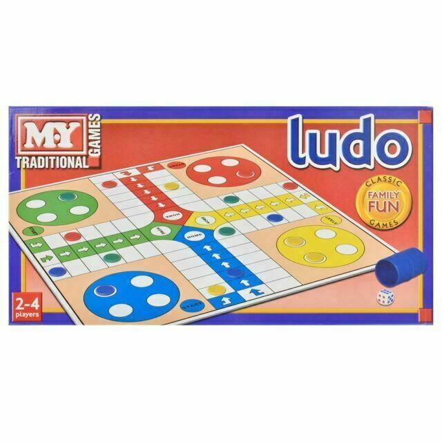 Classic Family Kids Ludo Traditional Board Game Pawns Goti +Dice Fun Play  Set Uk