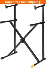 Hercules Stands KS210B EZ-LOK Double Tier X Keyboard Stand -NEW