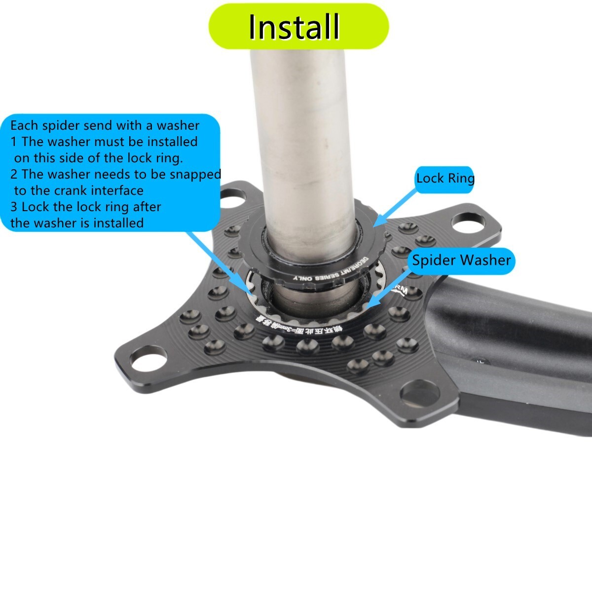 SHIMANO - スネークさん　専用 Chainring Adapter Spider for Shimano To BCD104 3mm 6mm