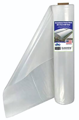4 Year 6 Mil Clear Plastic Greenhouse Poly Film 40 ft. Wide - *VARIOUS LENGTHS*