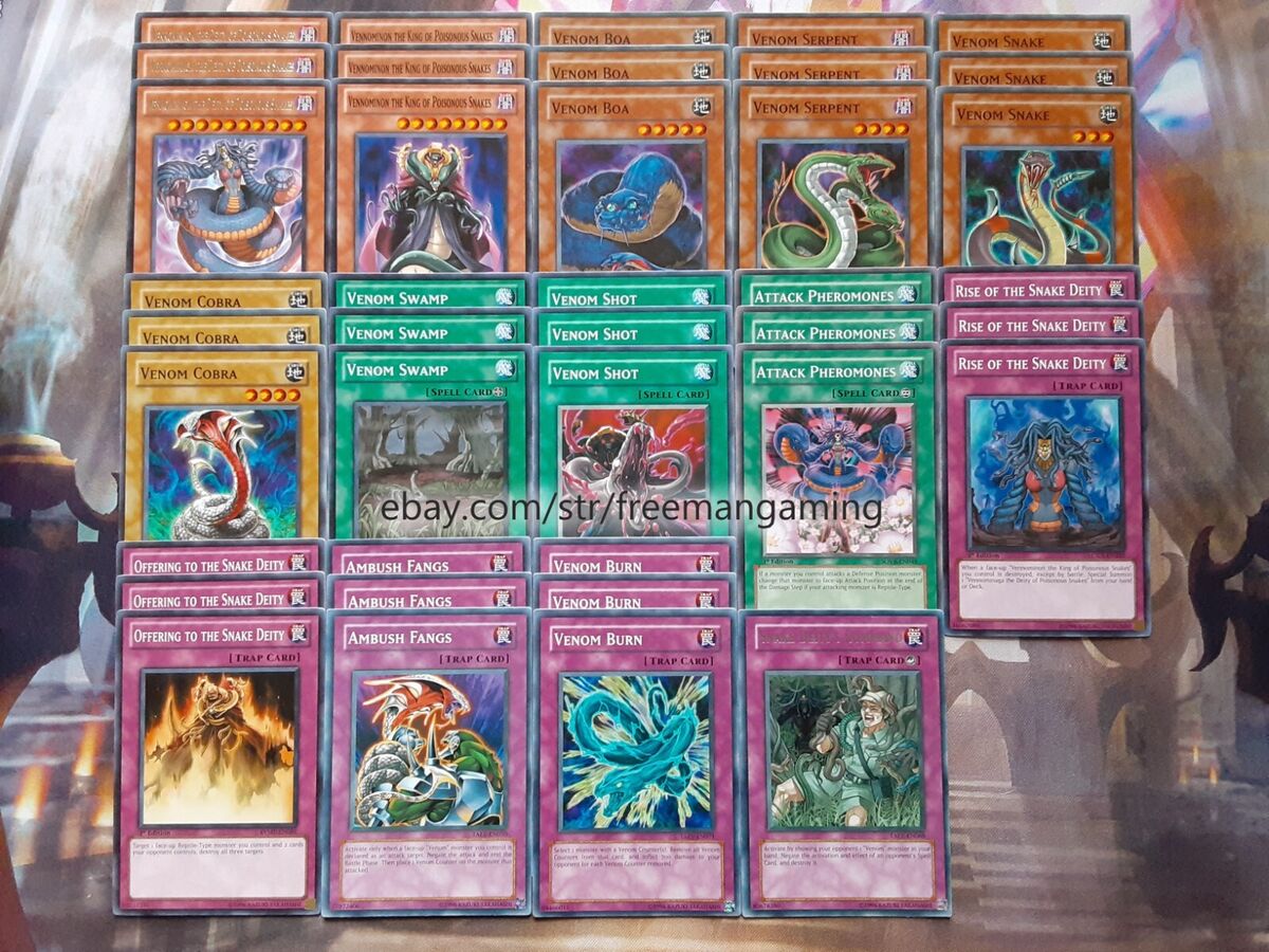 Yugioh Vennominaga The Deity of Poisonous Snakes 40 Card Yugioh Vennominaga The Deity of Poisonous Snakes 40 Card