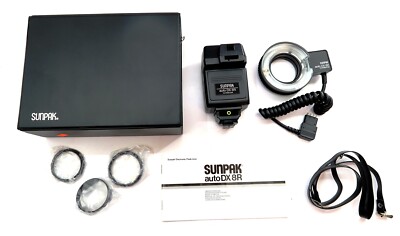Mint SUNPAK AUTO DX 8R Thyristor Ring Light Electronic Flash Shoe Mount ~ Tested