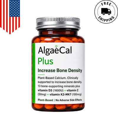 AlgaeCal Plus Dietary Supplement 120 Veggie Caps   Bone Strength Support