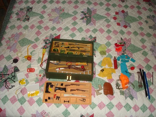 Vintage G.I. Joe Footlocker With Pieces As Shown- No Doll
