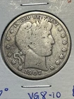 1907-O Barber Half Dollar - Scarce  Better Date  No Reserve  #G326