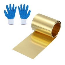 Brass Sheet Roll, 0.004 x 1.97 x 39.4 Inch H62 Thin Brass Foil Strip Plate Shim