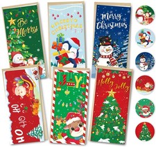 Wninbu Christmas Money Holders for Cash Gift,24 Pack Standard Size, Red Green