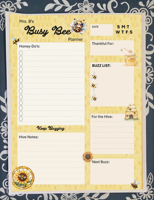 Busy Bee Daily Planner Pad   To-Do, Schedule & Goals