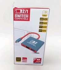 Switch 2/1 Dock Replacement USB-C Hub 4K HDR TV Adapter HDMI New