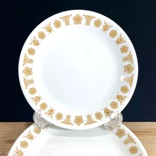 Set Of 4 - Vintage Corelle Butterfly Gold Pyrex 8.5" Salad Plates