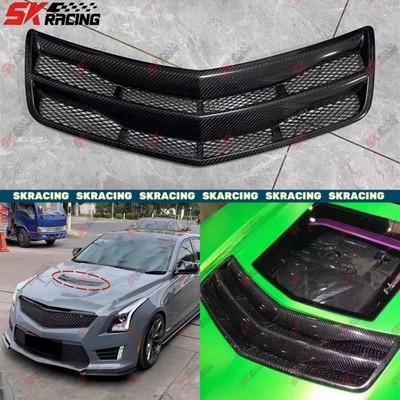 Forged/Carbon Fiber Front Hood Scoop Vent Cover Kits For Cadillac ATS-V 2016-19