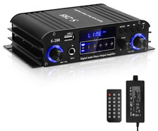 Mini 4CH Bluetooth 5.0 Home USB FM Amplifier RMS 45Wx4 Max 600W HiFi Stereo Amp