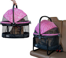 Pet Gear No-Zip View 360 Pet Carrier  Car Seat with Booster Seat Frame for Smal