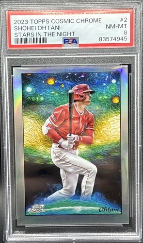 Shohei Ohtani 2023 Topps Cosmic Chrome Stars In The Night Insert PSA 8 📈📈