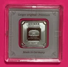 Geiger 10 Gram Silver Square Bar .999 Fine Silver Sealed In Assay