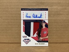 2019 USA Stars Stripes Silhouettes Autograph Jersey Prime Reece Holbrook Auto 13