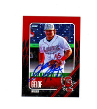 Jake Gelof 2025 Great Lakes Loons signed autograph baseball card d