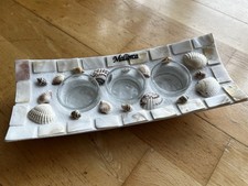 NEU! Dekoschale Kerzenhalter Teelichthalter Muscheln Sand Mallorca