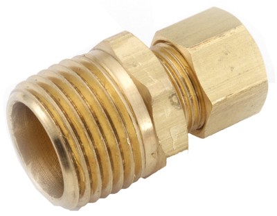 Brass Compression Connector, Lead Free, 5/16 x 1/4 In. MPT - 710068-0504