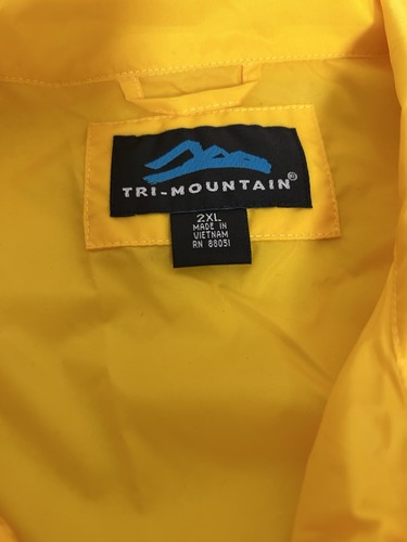 Chaqueta cortavientos Tri-Mountain amarilla para hombre talla XXL. Little River Gold Club - Imagen 4 de 6