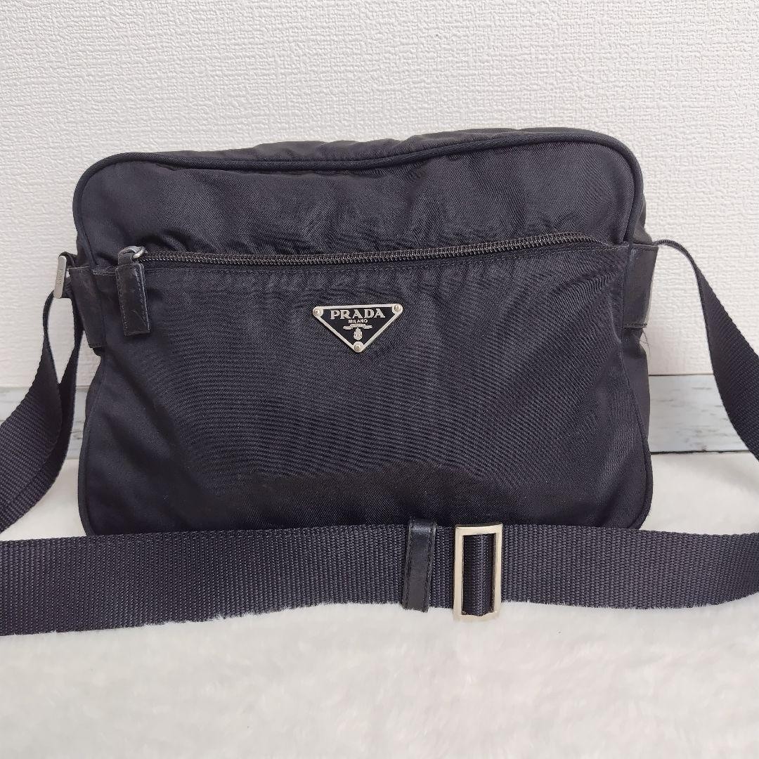 PRADA shoulder bag camera bag tessuto nylon black thumbnail 2