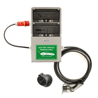 WB24 Wallbox 3Ph 400V 11kW 16A Typ 2 5m Ladestation mit geeichtem Stromzähler un