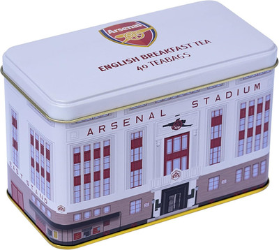 Neue English Teas Arsenal Highbury Teedose mit 40 Frühstücksteebeuteln 