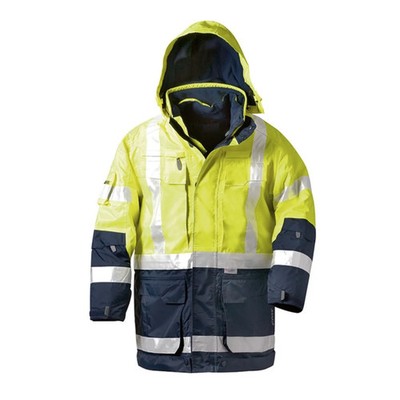 Feldtmann Jekyll Warnschutzparka Elysee  23421 gelb/marine, Größe L