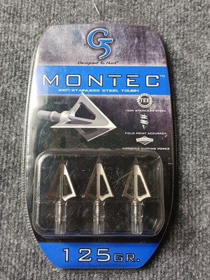 G5 Montec Broadheads 3 Pack 125 Grain Part#110 1-1/8'' Cut Diameter