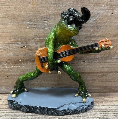 Frog Guitarist Resin Figurine 6'' x 6''