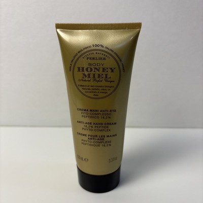 Perlier Honey Miel Anti-Age Hand Cream 100ml 3.3oz Organic Honey Peptide Complex