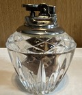 Vintage  Chrystal Table Lighter with Silver Tone Metal Top (Japan)   — photo 3