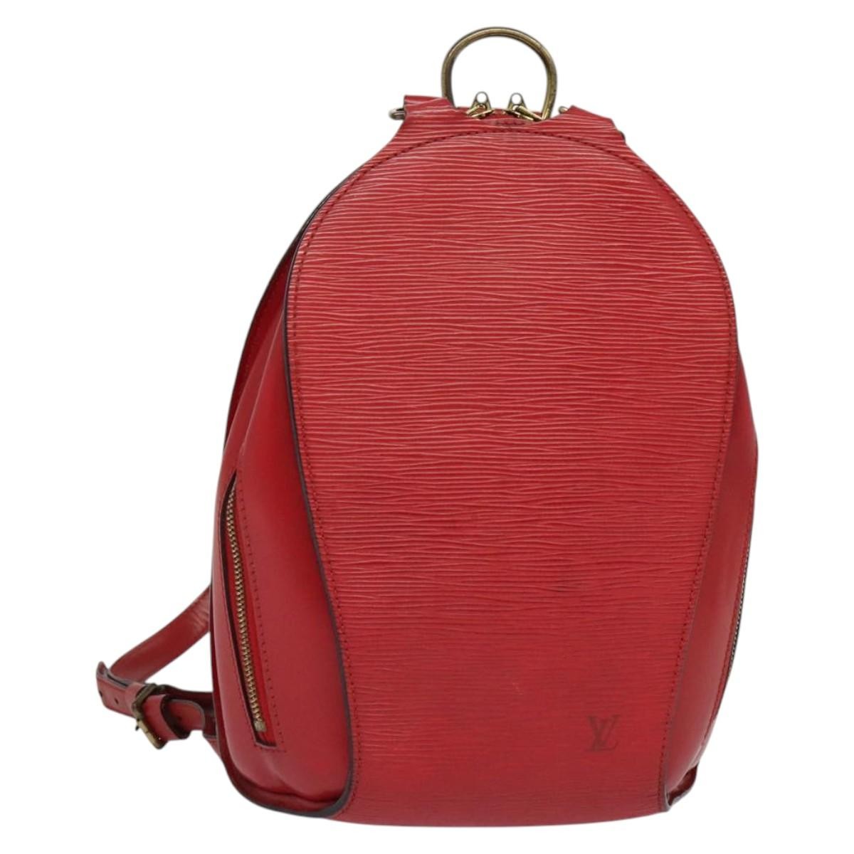 LOUIS VUITTON Epi Mabillon Backpack Castilian Red M52237 LV  display picture 2