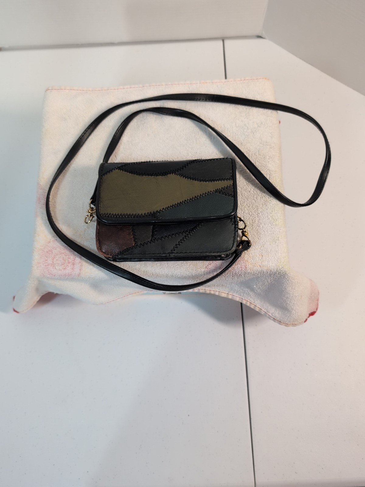 Gitano Accessories Mini Patchwork Leather Cross B… - image 1