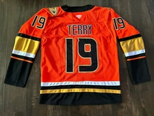 ⭐NEW Anaheim DUCKS Troy TERRY Jersey Fanatics Pro NHL ORANGE/BLACK S-3XL/#19