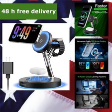 3-in-1 MagSafe Wireless Charger Stand iPhone Apple Watch AirPods 15W