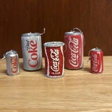 Coca Cola Can Christmas Ornaments Diet Coke Holiday CHRISTMAS Ornaments Lot Of 5