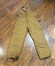 Dickies TV239 Men s Brown Insulated Quilted Lined Cotton Canvas Bib Overalls