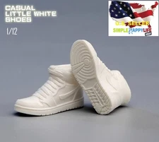 1/12 scale white Shoes casual Sneakers For 6'' Male Figure PHICEN SHF NOTA ❶USA❶