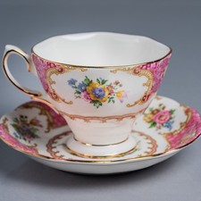 1944 Royal Albert - Lady Carlyle - Footed Teacup and Saucer