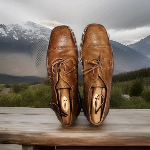 Paolo De Marco Brown Handmade Mens Dress Shoes Sz. 11M - Picture 3 of 12