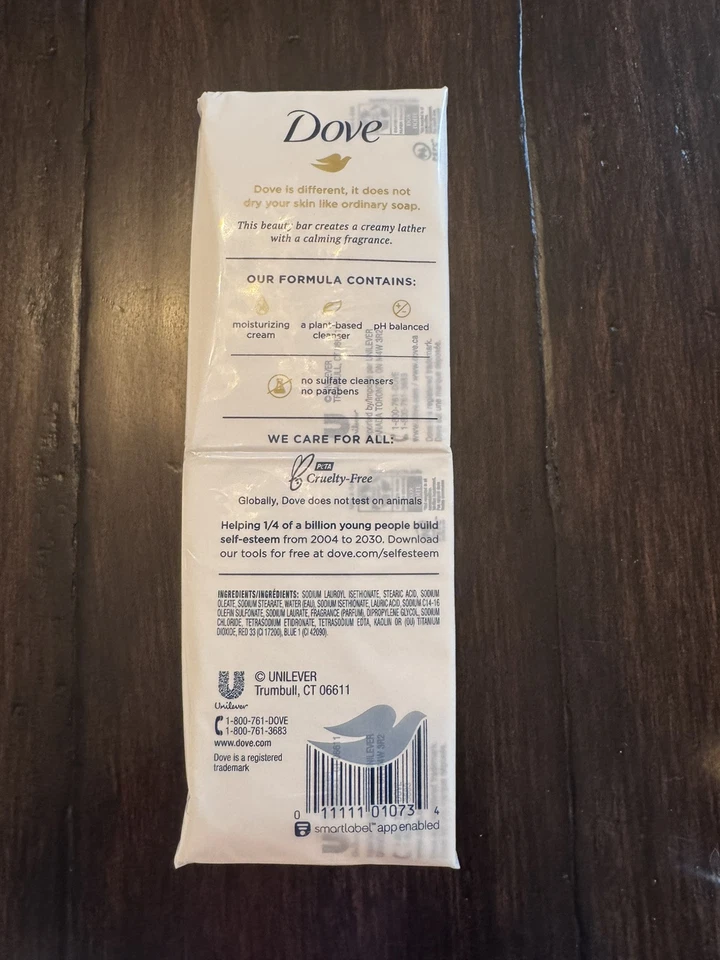 Dove Relaxing Beauty Bar Soap 6 pk Lavender Oil & Chamomile 3.75 oz Moisturizing - Image 4 of 4