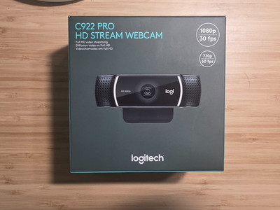 Logitech C922 Pro HD Stream Webcam 960-001087 1080p 30fps New In Box