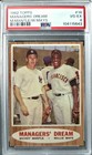 🔥 1962 Topps Mickey Mantle & Willie Mays PSA 4  Centered! Managers Dream WOW!
