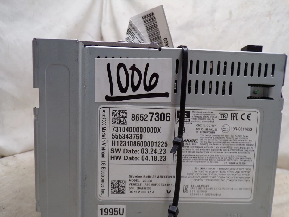 Receptor de radio 24 25 Buick Envista 86527306 B1006 Foto 3 de 4