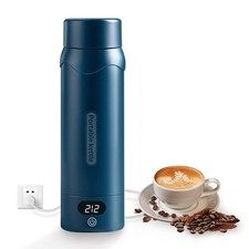 Insulated Stainless Steel Electric Kettle Small, Smart Water Bottle with 4 te...