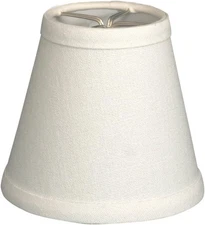 Royal Designs, Inc. Hardback Empire Chandelier Basic Shade Linen White 